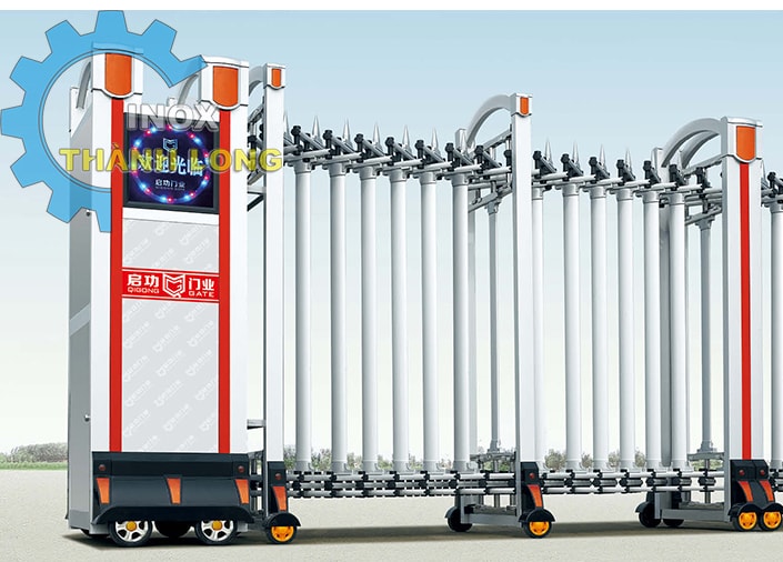 cổng xếp tự động inox tphcm